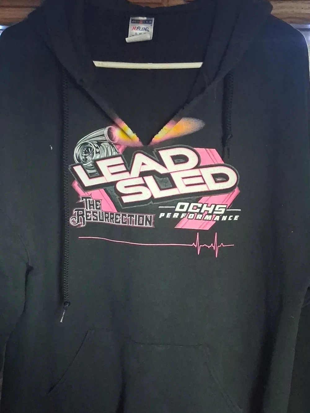 Lead Sled Black Pullover Hoodie - Performance Graphic
